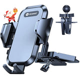 Military-Grade Sturdy Car Phone Holder Mount, Upgraded Anti Shake Metal Cd Slot & Air Vent Thick Case Friendly Phone Mount For Car Fit For Iphone 16 15 14 Samsung All Phones