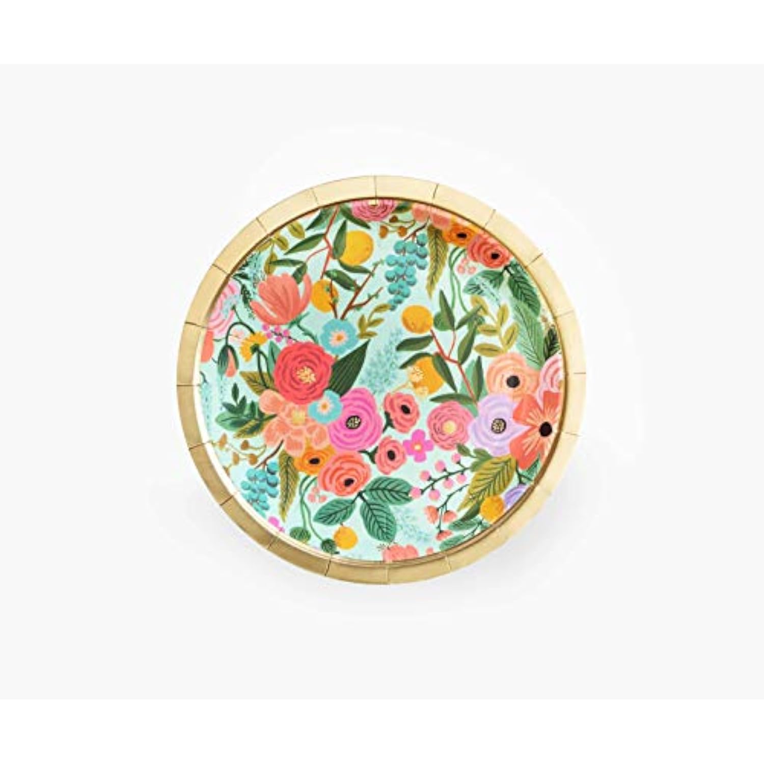 RIFLE PAPER CO. Garden Party Small Plates, Vibrant Floral Design, Perfect for Parties, Celebrations, and Special Occasions, Durable and Stylish Tableware to Add a Fun, Elegant Touch to Any Event