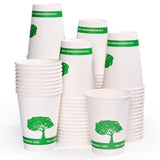 Vplus 270 Pack Compostable Paper Cups, 12 oz Biodegradable Disposable Paper Coffee Cups, Eco-friendly Hot Drinking Cups for Party, Picnic,Travel,and Events