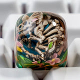 Artisan Keycaps Skull Resin Escape Custom 1U Sa Prolfile Handmade For Mx Switch Mechanical Keyboards Key Cap (Tricerato_Fossil_Keycap)