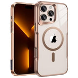 4 In 1,Ergonomic Magnetic For Iphone 16 Pro Case,With 2Pcs Tempered Screen Protector + 1Pcs Lens Protector,Military Grade Drop Protection (Gold, Only For Iphone 16 Pro, 6.3'')