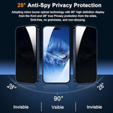 3 Pack iPhone 15 Pro Max 6.7 Inch Privacy Screen & Camera Protector Black