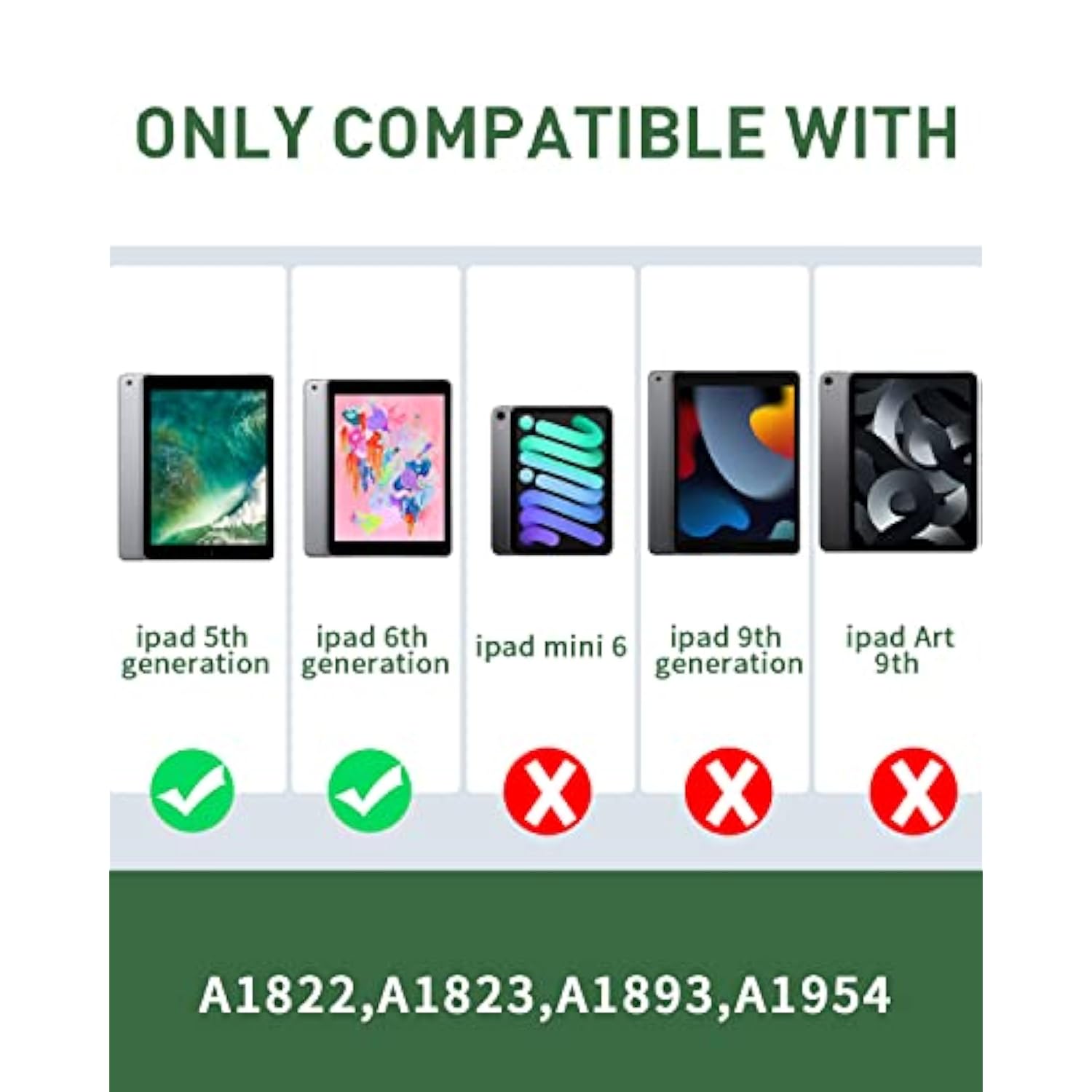 Case For Ipad 6Th Generation/Ipad 5Th Generation (9.7-Inch, 2018/2017 Model) H