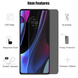 (3 Pack) For Motorola Edge+ (2022) / Edge Plus/Edge Plus 5G Uw (2022) / Edge 30 Pro Privacy Screen Protector Anti Spy Private Tempered Glass, Anti Scratch