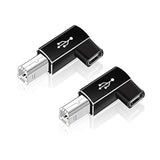 2 Pack Right Angle Usb B To Usb C Adapter, 90 Degree Type C Female To Midi Con