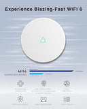 Mi14 Wi-Fi 6 Ax3000 Dual-Band Access Point | Poe+ Powered, 8 Ssid, Wpa3 Security, 1500 Sq.Ft Coverage | Indoor Ceiling/Wall Mount Ap For Soho, Retail, Café, And Office