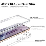 For Samsung Galaxy S21 Clear Case 6.2" (Only), [Built-In Screen Protector] Full Body Protective Hard Shell+Soft Tpu Phone Case For Samsung S21 -(Full Clear)