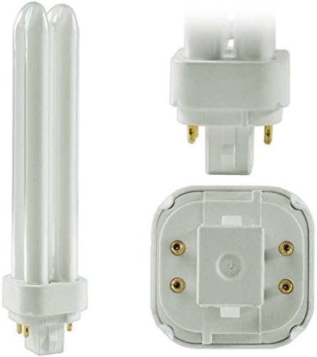 G24Q-3 CFL Light Bulbs 10 Pack 26W 2700K Warm White 4 Pin Double Tube Replacement Lamp