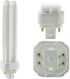 G24Q-3 CFL Light Bulbs 10 Pack 26W 2700K Warm White 4 Pin Double Tube Replacement Lamp