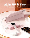 Flow Portable Charger, 10000mAh 40W Fast Charging Power Bank with Built-in USB C Cable and Foldable Wall Plug, Battery Pack Travel Essentials for