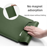Premium Leather Laptop Sleeve Compatible With 13/14/15-Inch Macbook Pro/Air, Dell Xps, Hp Spectre - Ultra Slim Protective Case (Green, 14 Inch Laptop)