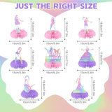 8 Pcs Iridescent Party Decorations Honeycomb Centerpieces, Happy Birthday Table Decorations, Birthday Party Decorations 3D Double Side Honeycomb Decorations For Birthday Day Party