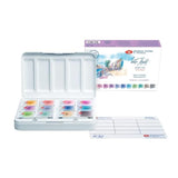 Professional Watercolor Set 12 Full Pans (2.5Ml) Of Pastel Colors, Extra Fine Artist Grade Pigments, Vibrant & Lightfast, In Portable Durable Plastic Case By Nevskaya Palitra