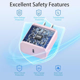 Pink Car Accessories Usb C Cable 17 Iphone Charger Fast Charging 6Ft 20W Usb-C Power Adapter Iphone 16 Pro Max Charger Cord For Iphone 17 Air 15 Plus 16E, Ipad Air, Galaxy Z Flip 7 Z Fold S25 [2-Pack]