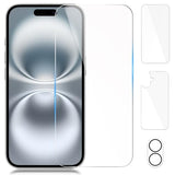 3 Pack Screen Protector For Iphone 16, 6.1 Inch Tempered Glass, Front And Back, Camera Protector, Anti-Fingerprint