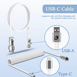 Custom Coiled Keyboard Cable, 2.0M(0.66Ft) Usb-C To Usb-A Tpu Mechanical Keybo