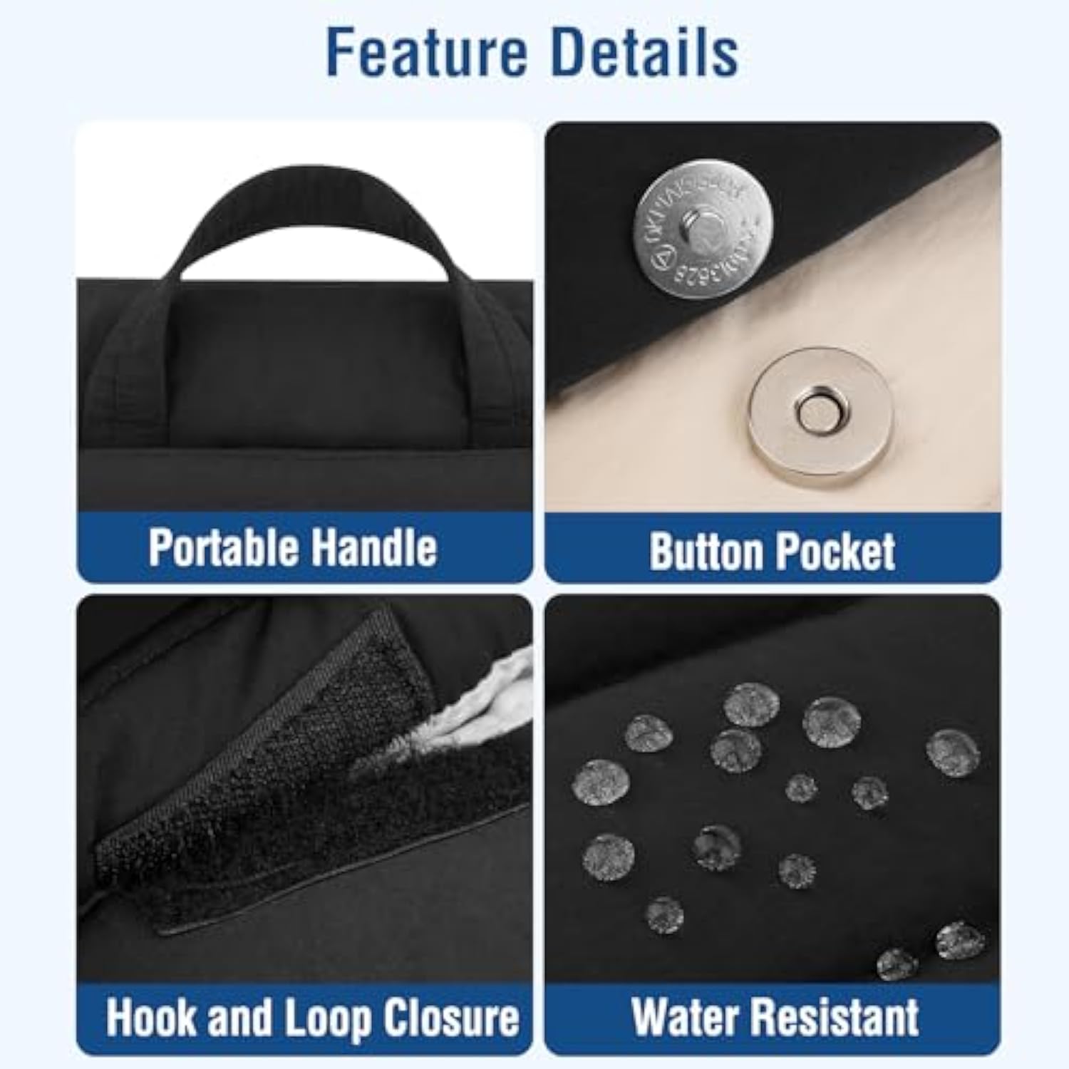 MOSISO 13-14 inch Laptop Case, 13.3 inch Puffy Laptop Sleeve Compatible with MacBook Air 13/Pro 13/Pro 14, HP Dell Lenovo, Horizontal Rectangle Quilted Flap Computer Bag with Handle&Pockets,Black&Sand