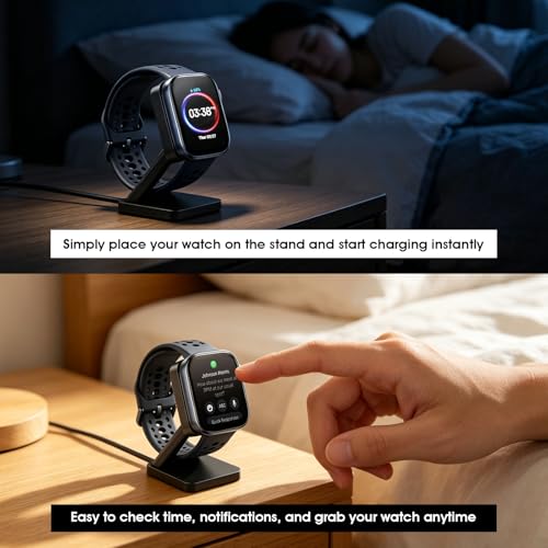 Magnetic Charging Stand Compatible with Amazfit GTR 3 / GTR 3 Pro/GTR 4, Acitive 2,GTS 3 / GTS 4, Bip 6 Smart Watch, Desktop Charger Dock with 3.3FT