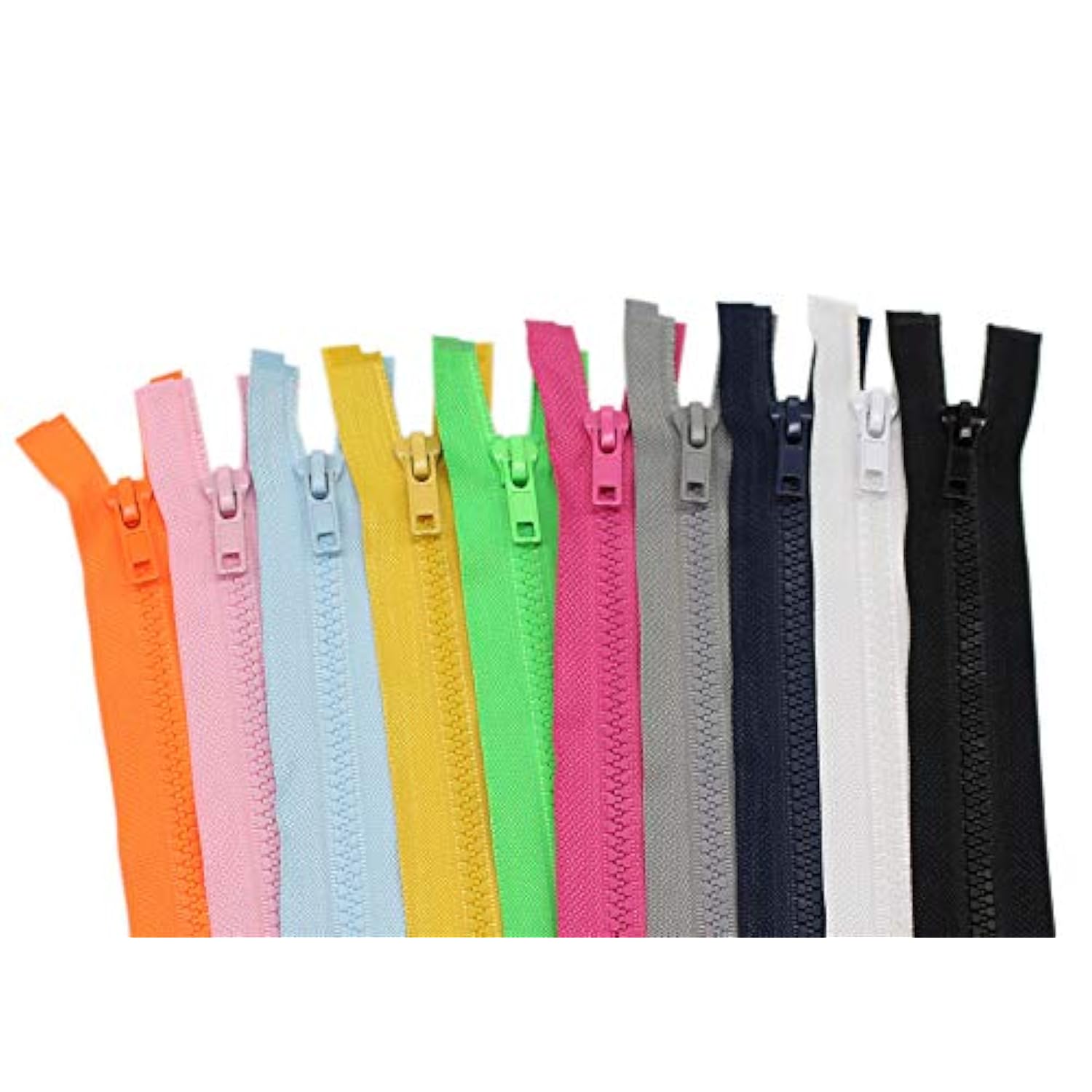 10Pcs 30 Inch (76Cm) Separating Jacket Zippers For Sewing Coat Jacket