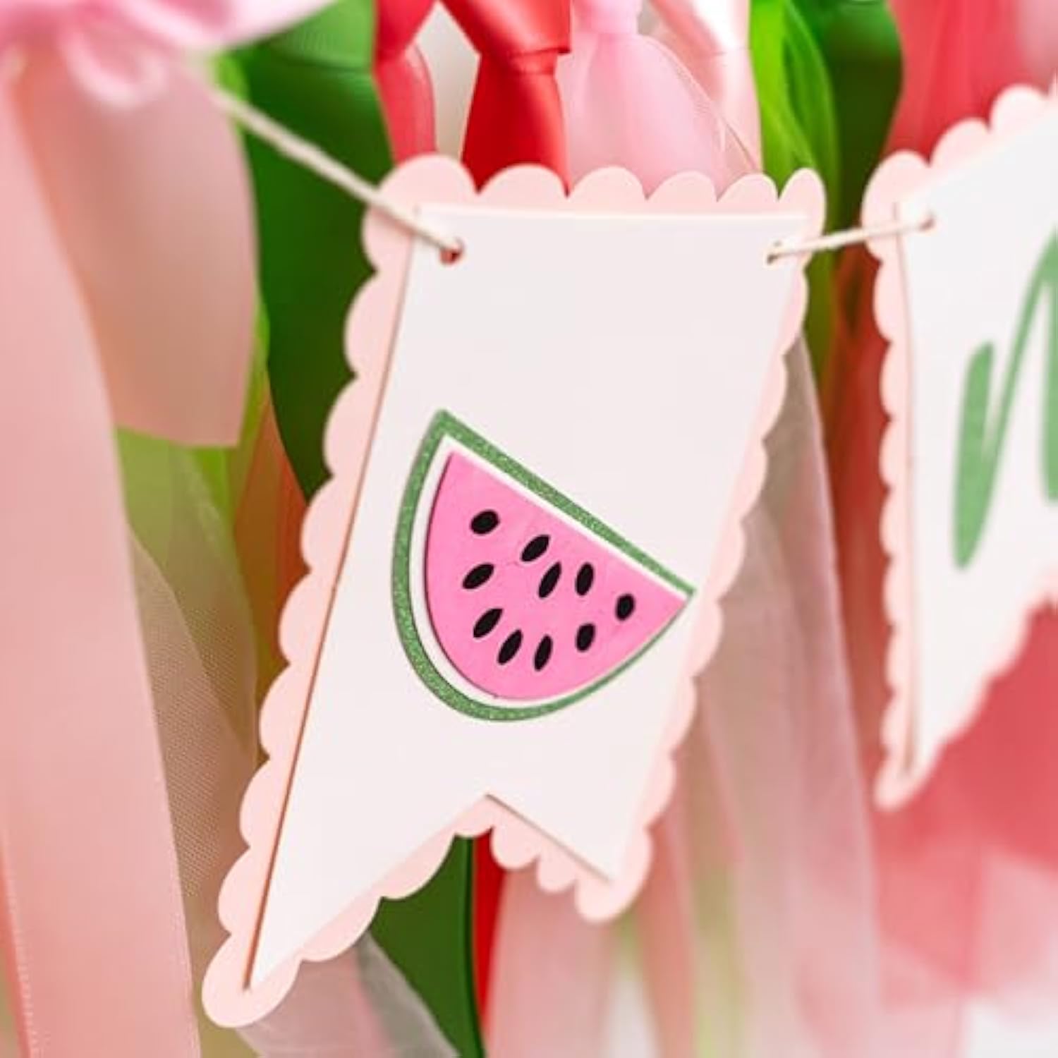 Watermelon High Chair Banner - One In A Melon Highchair Banner 1St Birthday, Fruit Theme First Birthday Decorations For Anniversary, Baby Shower, Cake Smash, Photo Props...