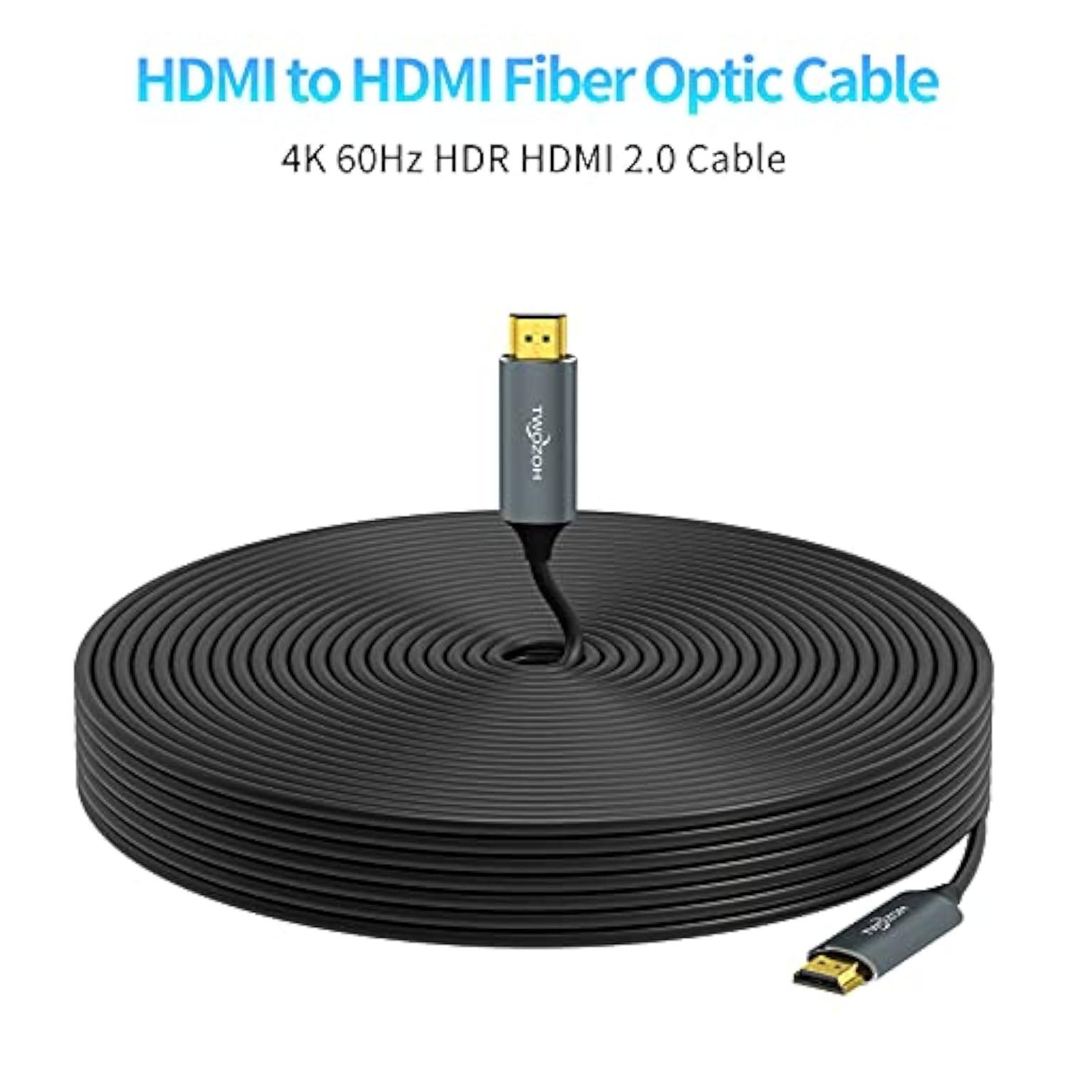 Fiber Optic Hdmi Cable 50Ft, 4K Fiber Hdmi To Hdmi Cable 4K/60Hz (4:4:4 Hdr10