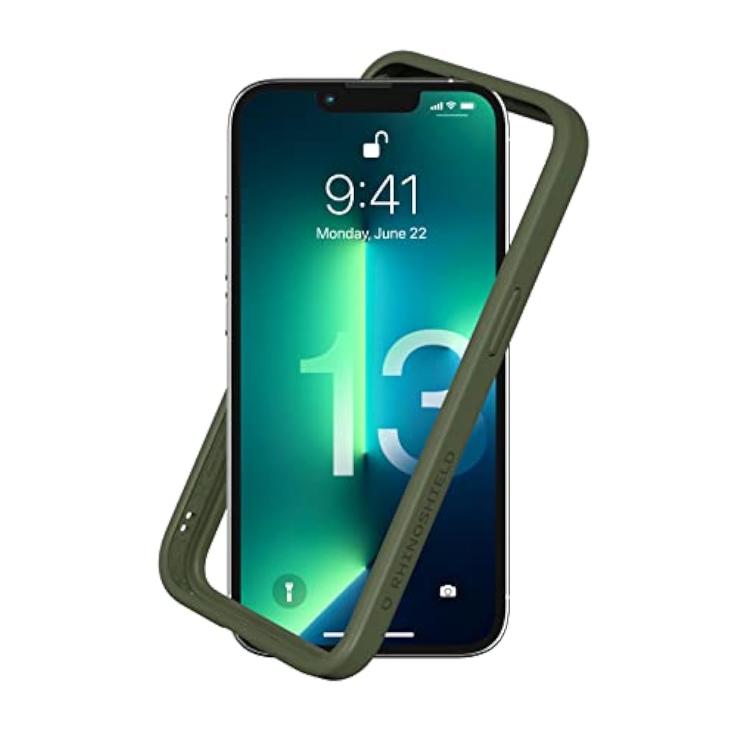 Bumper Case Compatible With [Iphone 13/13 Pro] | Crashguard Nx - Shock Absorbent Slim Design Protective Cover 3.5M / 11Ft Drop Protection - Camo Green