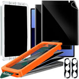 [Auto-Dust Removal] 2 Pack Privacy Screen Protector For Samsung Galaxy Z Fold 7, 2 Inside Anti-Spy Film + 2 Front Tempered Glass + 2 Camera Lens Protector Accessories With Installation Frame