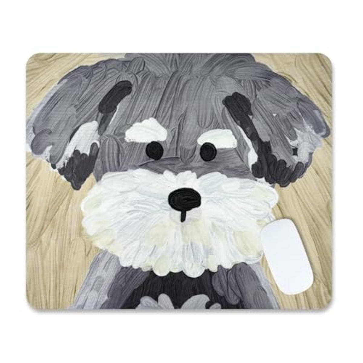 Dog Mouse Pad Cute Mousepad Big Mouse Pads For Computers Laptop Desk Accessories Gaming Mouse Pad, Portable Office Non-Slip Rubber Base Wireless Anime Mouse Pad, 11.8"X9.8"X0.2" Inch (Schnauzer)