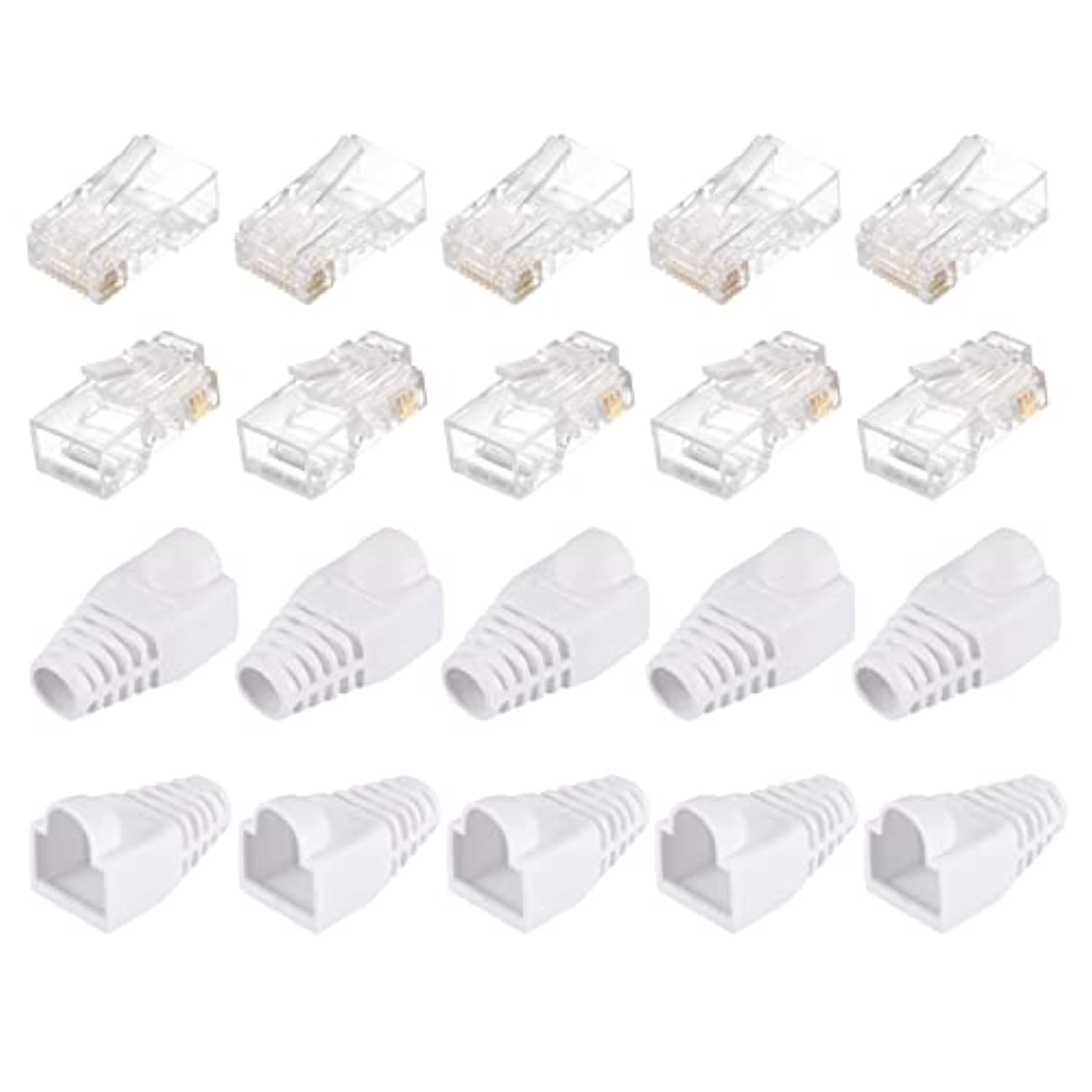 Rj45 Cat6 Connectors Rj45 Ends 8P8C Modular Plug Pass Through Connector With W
