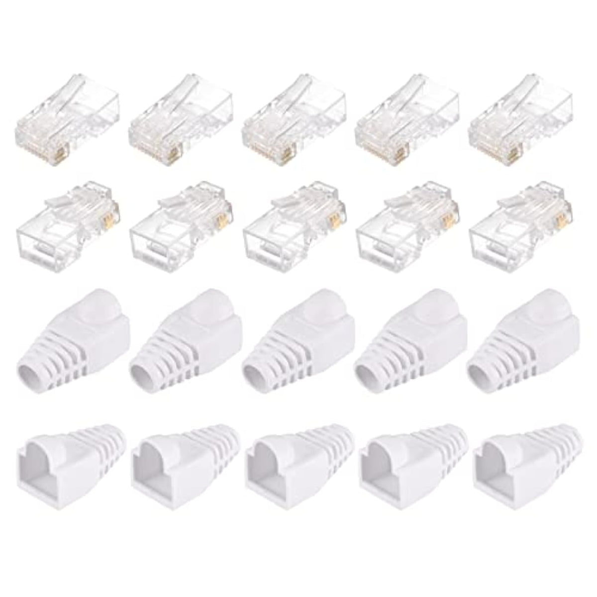 Rj45 Cat6 Connectors Rj45 Ends 8P8C Modular Plug Pass Through Connector With W