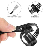 Ide To Sata Power Cable Lp4 4 Pin 1 To 6×15 Pin Sata Splitter Supply Adapter C