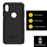 OtterBox iPhone Xs Max Commuter Series Case - BLACK, slim & tough, pocket-friendly, with port protection