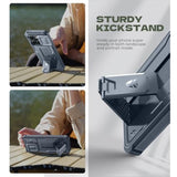 For Motorola Moto G Stylus-5G-2025 Case, [2 Front Frame] [Built-In Magnetic Slide Camera Cover] Heavy Duty Protection Shockproof Cover Case With Screen Protector Kickstand, 6.7 Inch Navy Blue