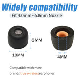 Small Memory Foam Tips, Earbuds Tips Replacement (Filter Screen) Fit In Ear Earbuds, Black 3 Pairs