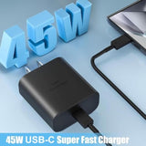 45W Samsung Fast Charging Type C Charger Samsung Fast Charger With Usb C Cable Compatible For Galaxy Tab S9 S10 A9 S25 S24 S23 S22 S21 S20 Plus,Ultra,Fe,Z Fold,Z Flip,Note20/10,A16 A15 A25 A55 A56 C55