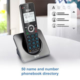 Gl2101-5 Dect 6.0 5-Handset Cordless Home Phone With Call Block, Caller Id, Full-Duplex Handset Speakerphone, 2" White Backlit Display, Lighted Keypad (Graphite & Black)