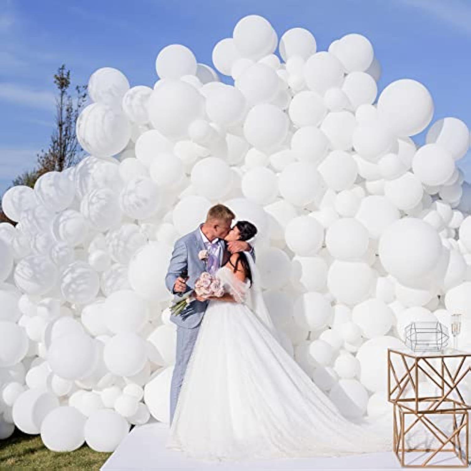White Latex Balloon Garland Kit: 87pc Arch & Party Decor
