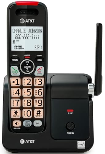 El2131-11 Cordless Landline Phone With Call Blocker, Caller Id, Dect 6.0 Speakerphone, Backlit Display/Keypad - Black/Silver