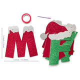 Red Green Glitter Merry Friendsmas Banner Merry Friendsmas Party Decorations Merry Friends Themed Party Supplies Christmas Office Decorations, Merry Christmas Banner Xmas Friends Holiday Party Decorations