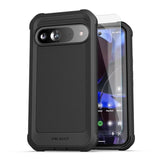 Pixel 9/9 Pro Case 6.3", Falcon Shield, Dual Layer, Heavy Duty, Black, with Glass