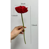 8 Stem 13" Artificial Flowers Poppy Flowers With Stems,Real Touch Anemone Pu Fake Wild Flowers Bulk For Kitchen Table Centerpiece Vase,Wedding Bouquets For Bride Bridesmaid Backdrop Arch Wall (White)