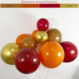 Fall Balloon Arch Kit: Burgundy, Orange, Maple Leaf - 148 Piece