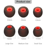54 Pcs Earbud Replacement Tips Silicone Earbud Tips Earbud Covers Fit For In-Ear Headphones (Inner Hole 3.8Mm -5.1Mm) Earbud Rubber Tips Ear Tips S M L
