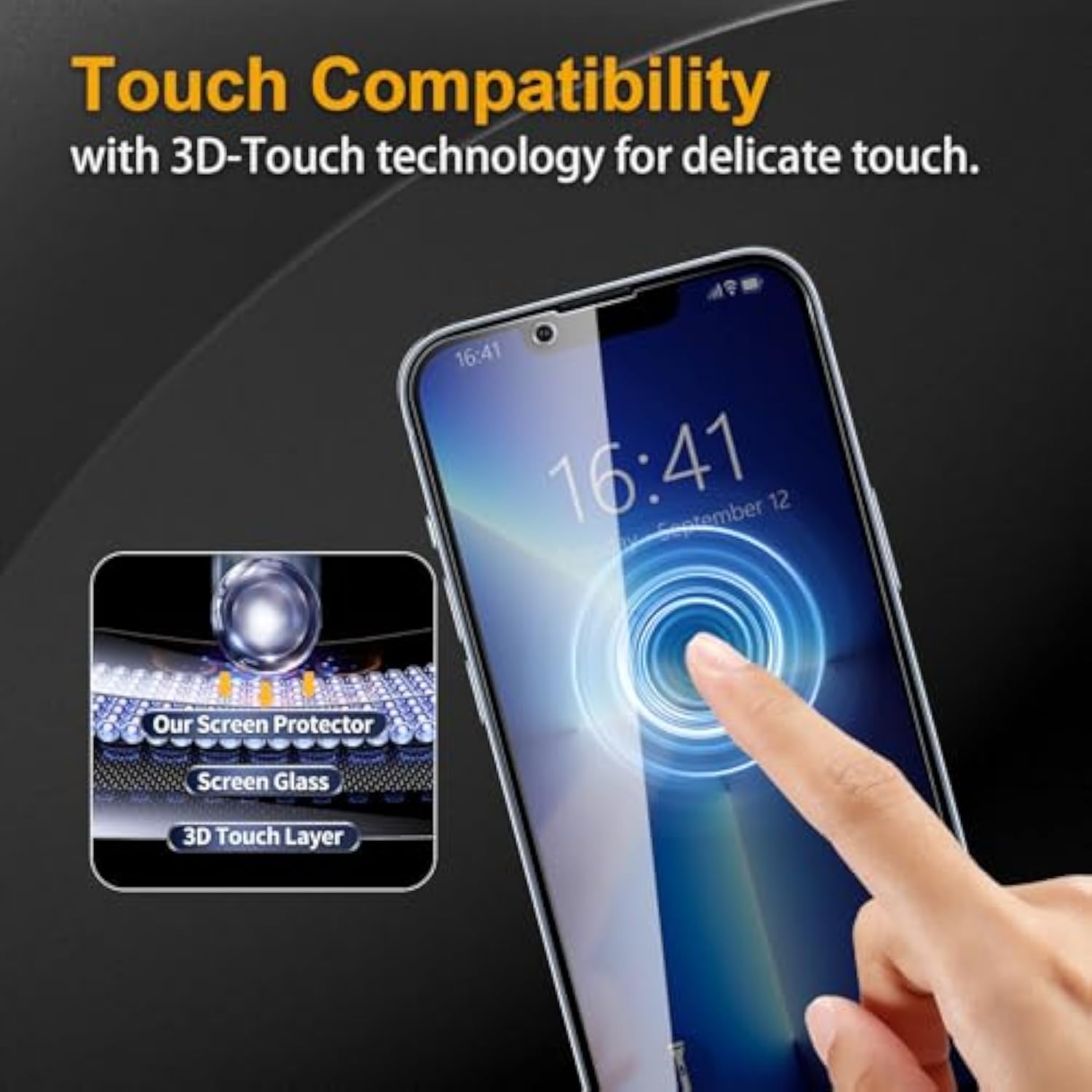 3 Pack Privacy Screen Protector For Iphone 13 Pro Max/14 Plus(6.7 Inch), Anti Spy Tempered Glass 9H Hardness, Black Protector Anti Spy, Bubble Free, Anti-Scratch