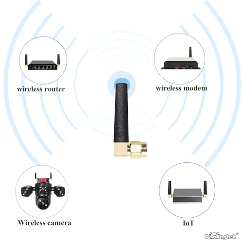 2-Pack Mini Gsm 3G 4G Lte Right Angle Sma Male Antenna, Compatible With Router Hunting Game Camera Network Card Ip Camera Video Security Camera Cellular Camera Vehicle Iot 4G Antenna