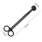 Candle Wick Trimmer, Polished Stainless Steel Wick Clipper Cutter, Scissors, Reaches Deep Into Candles To Cut Spent Cord, Allow Cleaner Burn And Prevent Soot Buildup (Black)