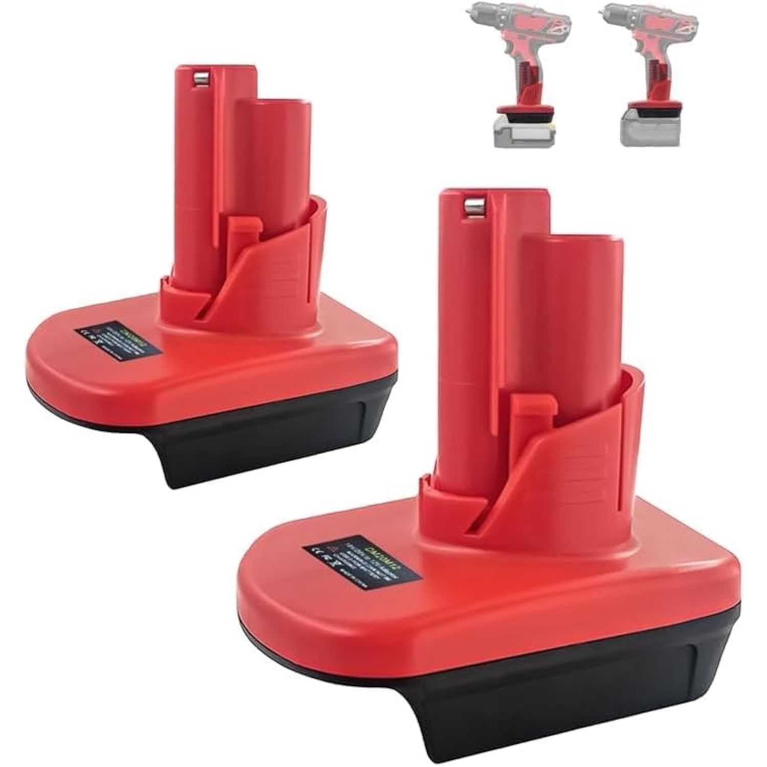?Upgraded? Set Of 2 Battery Adapter For Milwaukee M18 To M12, For Dewalt 20V Battery Adapter Converter To Milwaukee 12V Power Tools