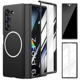 Magnetic For Samsung Galaxy Z Fold 6 Case With Privacy Screen Protector + Hd Screen Protectors, [Compatible With Magsafe] Full Body Shockproof Slim Cover With Hinge Protection, Black