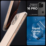 Spigen Liquid Crystal Designed for iPhone 16 Pro Case [NOT Compatible with MagSafe], [Military-Grade Protection] - Crystal Clear