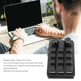 12 Mechanical Keys 2 Knobs Keypad, Mini Custom Programming Macro Keypad, Red Switch Mechanical Keyboard For Gaming Office Work Editing Ps (Bt(Inbuilt Battery